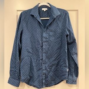Calvin Klein Polka Dot Button Up Collared Shirt